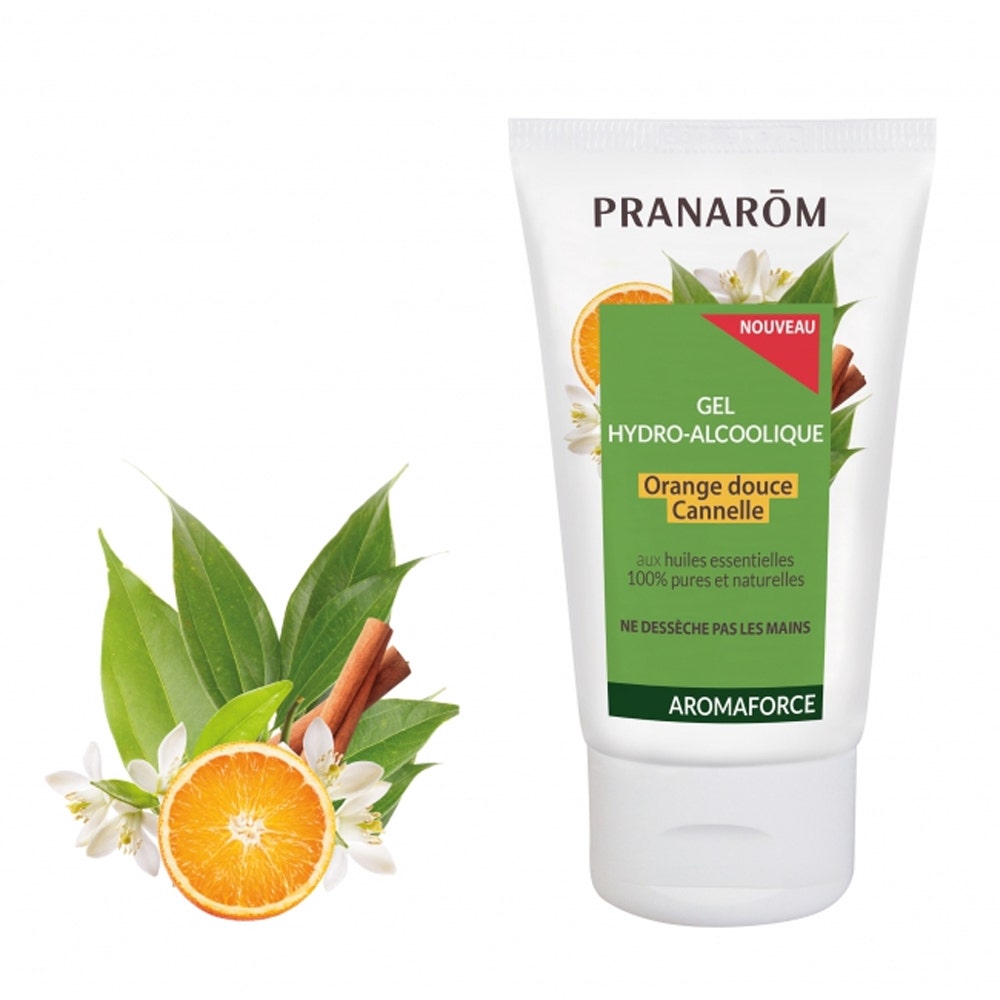 Pranarôm Aromaforce Gel doccia idroalcolico all'arancia e cannella 50ml