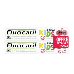 Fluocaril Dentifricio Bambini Fragola Gel 3-6 anni 2x50ml