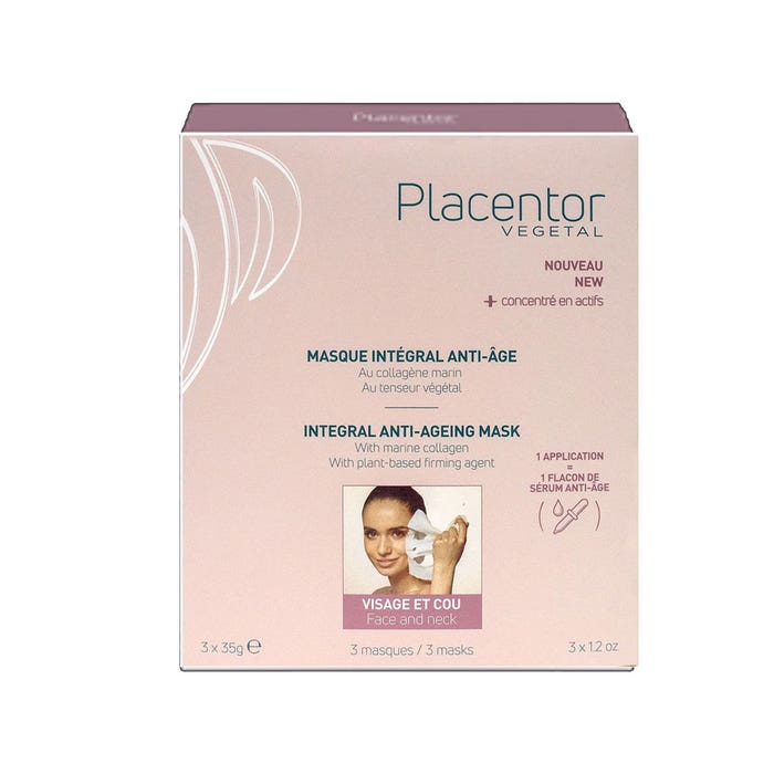 Placentor Végétal Maschera integrale anti-età per viso e collo 3x35g