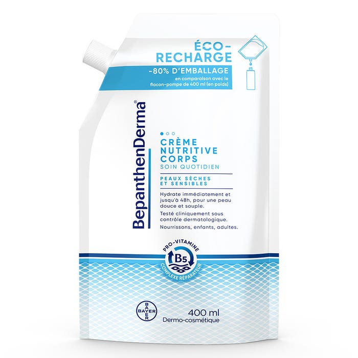 Bepanthen Derma Crema Corpo Nutriente Eco-Ricarica Pelli secche e sensibili 400 ml