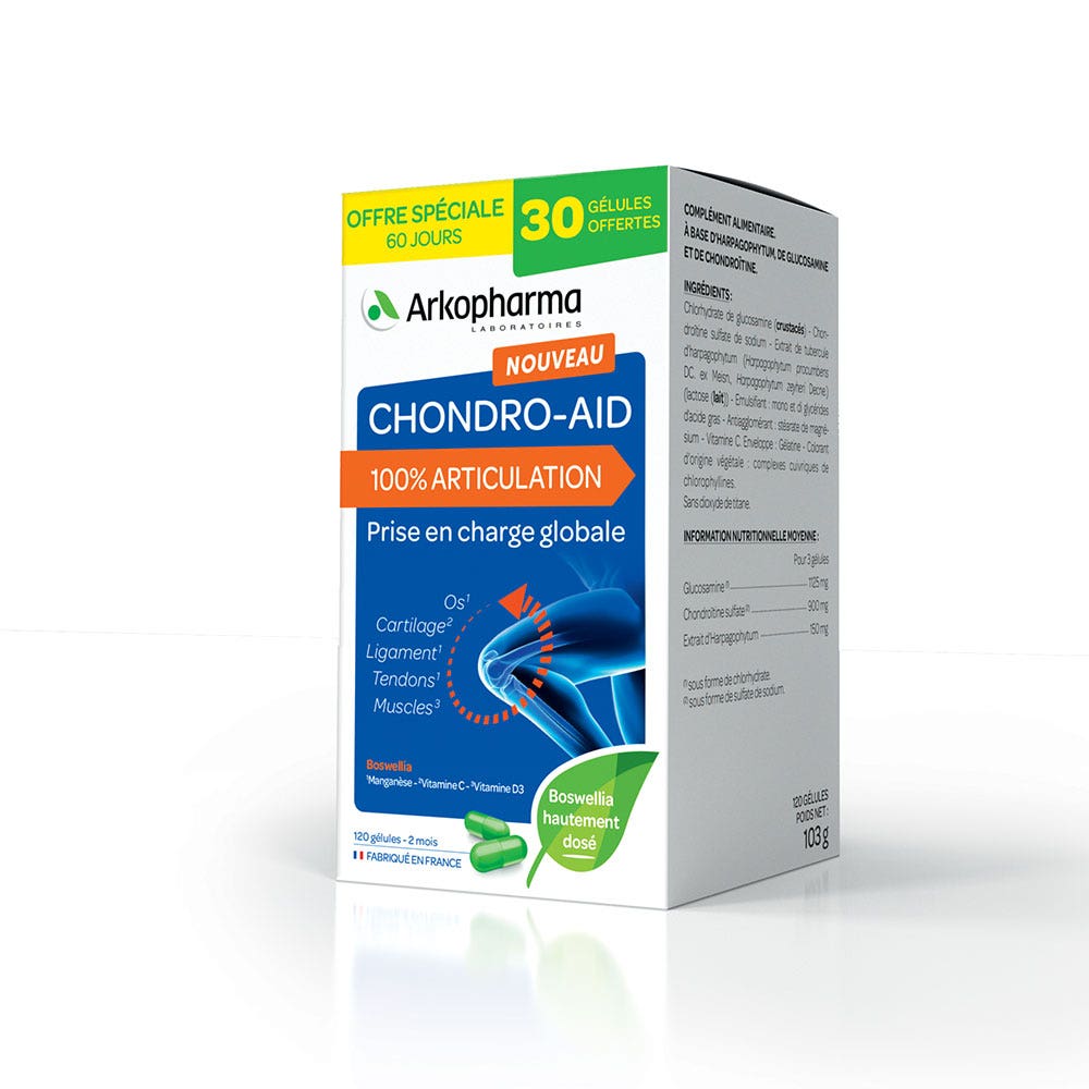 Arkopharma Chondro-Aid 100% Articolazioni 120 Capsule