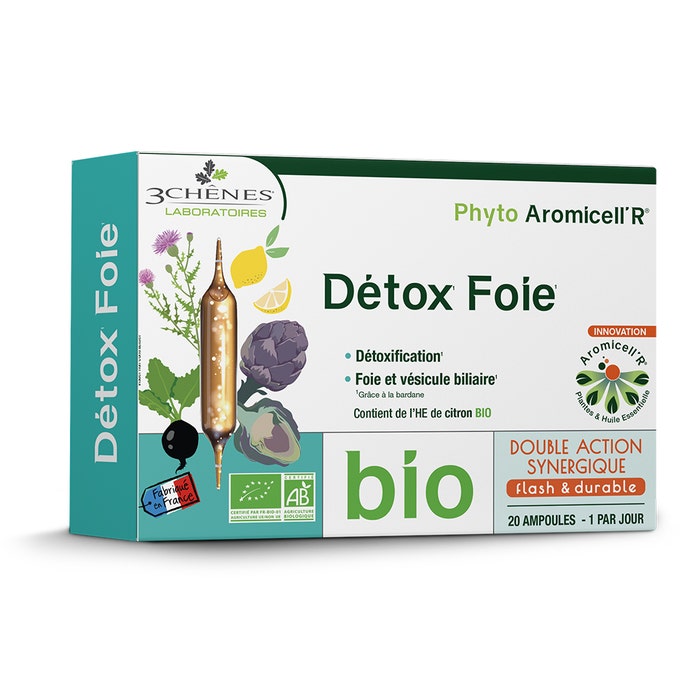 3 Chênes Fiale Bio Detox per il fegato x20