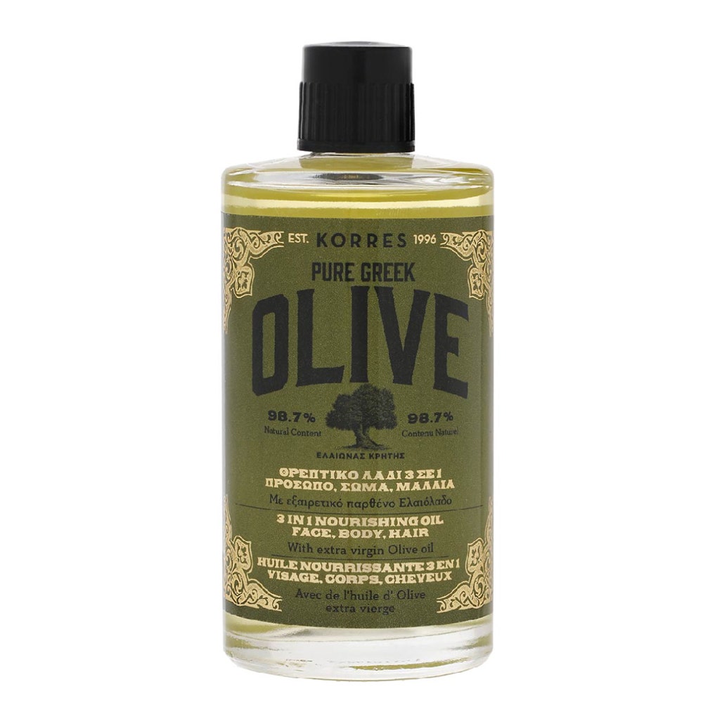 Korres Oliva Olio nutriente 3in1 per viso, corpo e Capelli Oliva 100ml