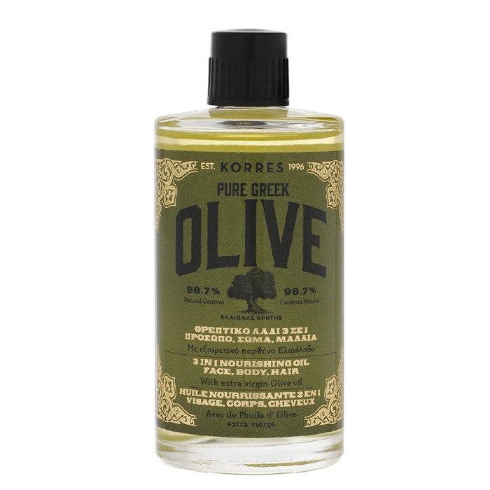 Olio nutriente 3in1 per viso, corpo e Capelli Oliva 100ml Olive Korres