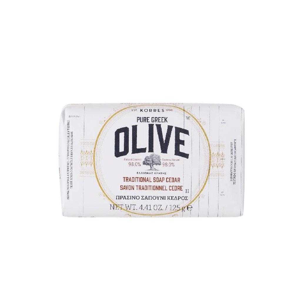 Korres Oliva Pain de savon Olive & Cèdre 125g