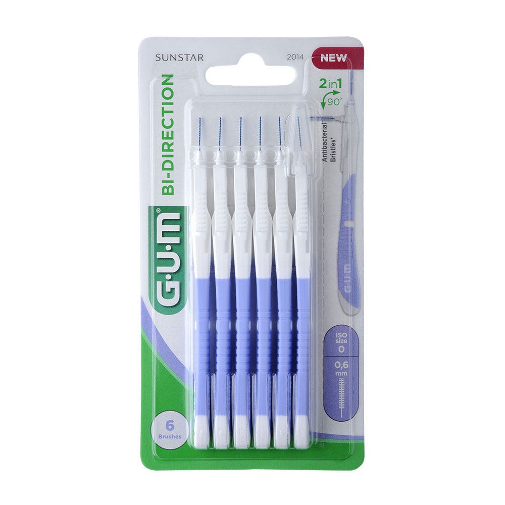 Gum Scovolini interdentali bidirezionali da 0,6 mm x6