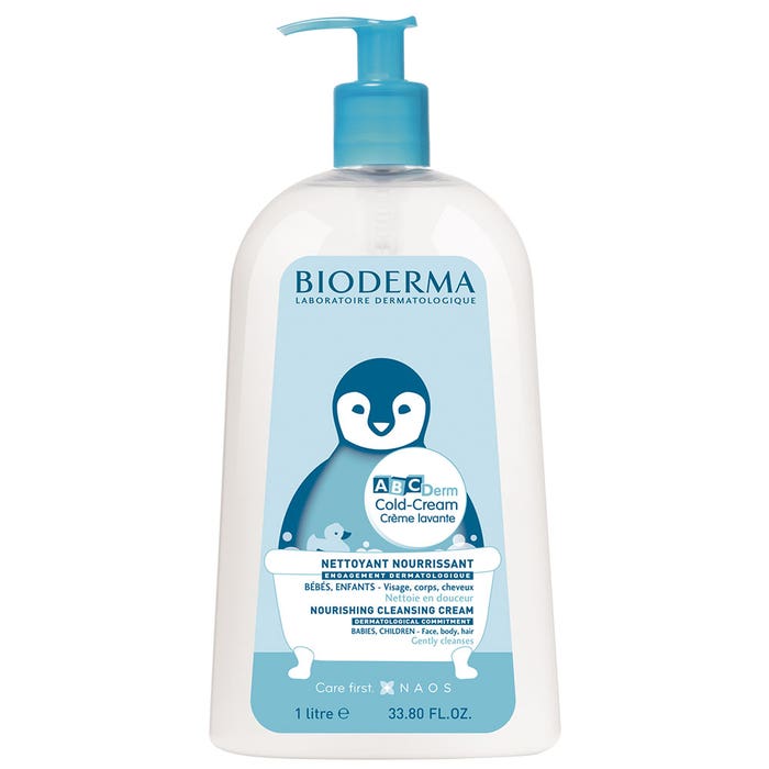 Bioderma Abcderm Crema fredda detergente nutriente per neonati e bambini Cold Cream 1l