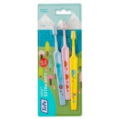 Brosses à dents Mini Extra souples x3 0 à 3 ans Tepe