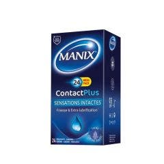Preservativi Sottili ed Extra lubrificati x24 Contact Plus Manix