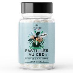 CBD 10mg pastiglie alla menta senza zucchero x40 Caramelle CBD Delicure
