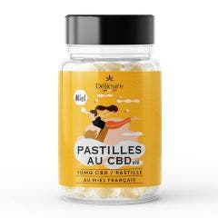 Pastiglie di CBD 10mg Miele Francese x40 Caramelle CBD Delicure