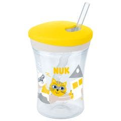 Tasse Avec Paille Action Cup 12 Mois Et Plus Nuk GIALLO