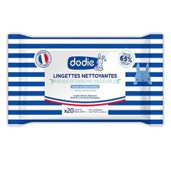Dodie 70 Lingettes Nettoyantes Douceur Dermo-apaisantes 3 En 1 x70 Visage, corps et siège Dodie