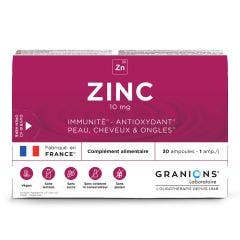 Zinco 10 mg 30 fiale Pelle, Capelli, Immunità Granions