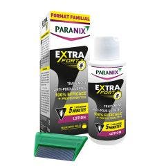 Extra Fort Lozione Anti-pidocchi e Lendini 200ml + pettine in metallo incluso Paranix