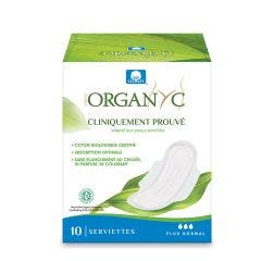 Serviettes 100% coton Bio Normal x10 Organyc