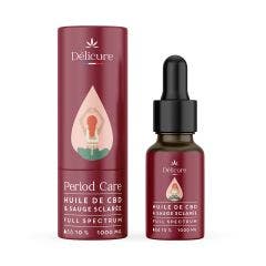Olio di periodo, CBD a spettro completo 1000mg, salvia sclarea, menta piperita 10ml Delicure