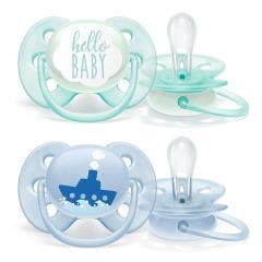 Sucettes Symetriques En Silicone Pastel X2 0-6 Mois x2 Ultra-Douce Avent