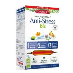 Protocole Anti Stress Bio 30 ampoules x 15ml Superdiet