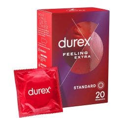 Preservativi sottili ed extra lubrificati x20 Feeling Extra Durex