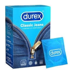 Preservativi Classic Lubrificati 20pz Jeans Durex