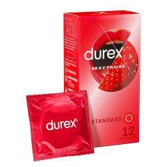 Preservatifs X10 x12 Sexy Fraise Durex