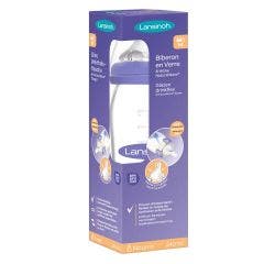 Biberon in vetro con tettarella Natural Wave 240 ml Lansinoh