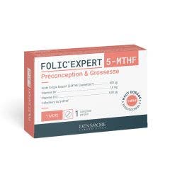 Folic'expert Acide Folique (5-MTHF) 30 comprimés Préconception et grossesse Densmore