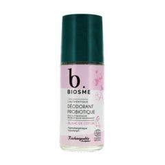 Déodorant Roll-On Probiotique Rechargeable 50ml Blanc de Coton Biosme