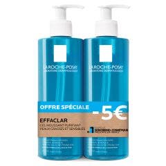 Gel Detergente Schiumogeno 2x400ml Effaclar Peaux Grasses Tendance Acneique La Roche-Posay