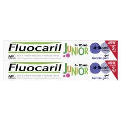 Dentifricio Junior 6-12 anni Bubble Gel 2x75ml Fluocaril