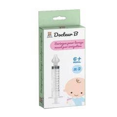 Docteur B. Seringues pour Lavage Nasal par Irrigation x2 - 6mois+ LBS Médical