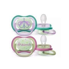 Sucette Orthodontique x2 Ultra-Air NightTime da 0 a 6 mesi Avent