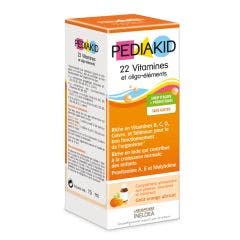 22 Vitamines & Oligo-elements Sirop Orange Abricot 250ml Pediakid