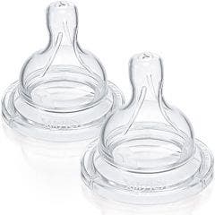 Avent Tetines Classic+ Silicone Airflex Liquide Epaissi 6 Mois Et Plus Lot De 2 Avent