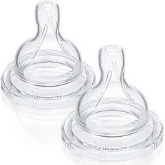 Tetines Silicone Debit Moyen X2 Classic+ 3 Mois Et Plus Avent