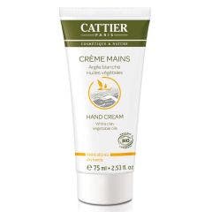 Creme Mains Seches Blanche Bio 75ml Argile Cattier