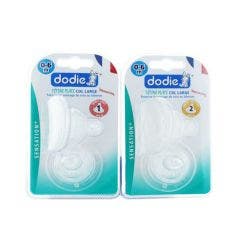 Dodie Sensation+ Tetines Plates Col Large 0-6 Mois X2 Tetines Dodie