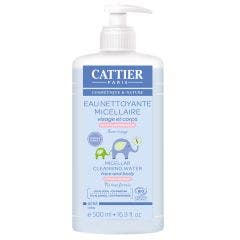 Acqua detergente Micellare Baby per Viso e Corpo Bio 500ml Bebe Cattier