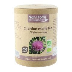Nat&form Ecoresponsable Chardon Marie Bio 200 Gelules 200 Gélules Nat&Form