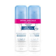 Deodorante Spray 2x125ml Déodorant Minéral Pelle sensibile Protezione 48h Vichy