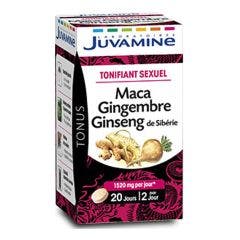 Maca, Ginseng e Zenzero Tonificante sessuale 40 Compresse Juvamine