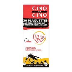 Plaquettes Anti-moustiques Pour Diffuseur Double Usage X30 Cinq Sur Cinq