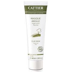 Maschera Viso Argilla verde e menta Bio Pelle grassa 100ml Cattier
