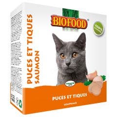 Antipulci e Zecche per Gatto Gusto Salmone 100 compresse Biofood