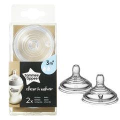 Tommee Tippee Closer To Nature Tetines Debit Moyen Des 3 Mois X2 Tommee Tippee