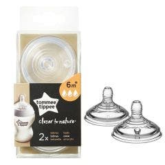 Tommee Tippee Closer To Nature Tetines Debit Rapide Des 6 Mois X2 Tommee Tippee