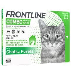 Combo Spot-on Chat Et Furet 3 Pipettes De 0.5ml Frontline