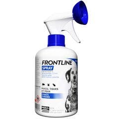 Spray Cutane Anti Puces Tiques Et Poux Pour Chat Et Chien 500ml Frontline