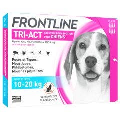 Tri-act Spot-on Chien de 10-20kg 6 Pipettes de 1ml Frontline